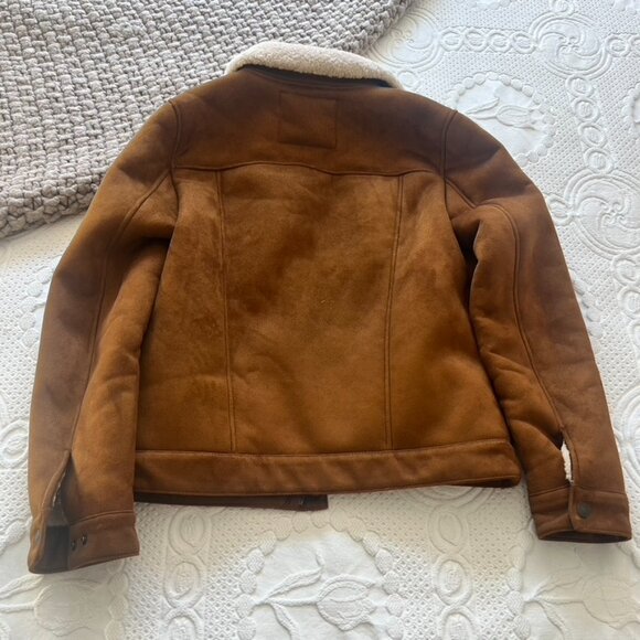 Levi's® Sherpa Sherpa Zip Front Trucker Jacket - Brown - Picture 10 of 10